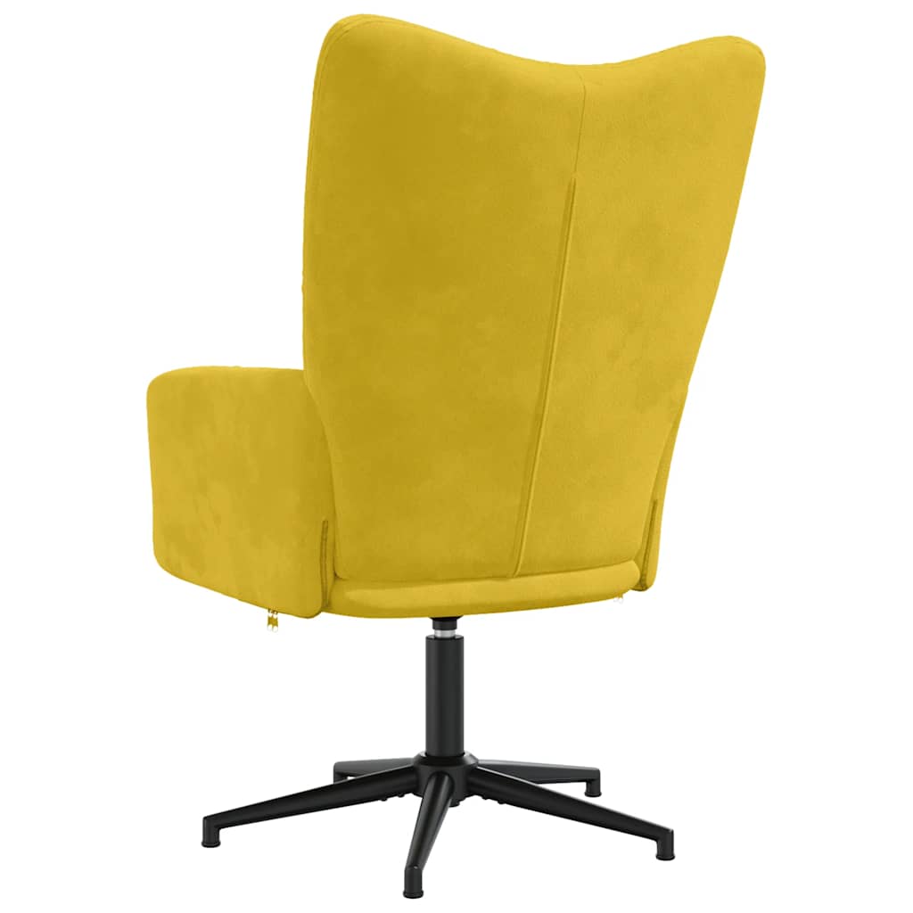 Sedia Relax Giallo Senape in Velluto
