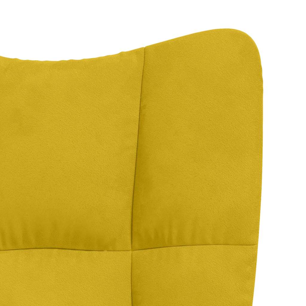 Sedia Relax Giallo Senape in Velluto
