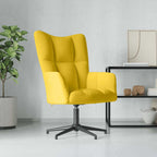 Sedia Relax Giallo Senape in Velluto