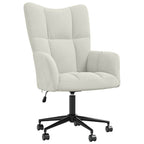 Sedia Relax Bianco Crema Velluto