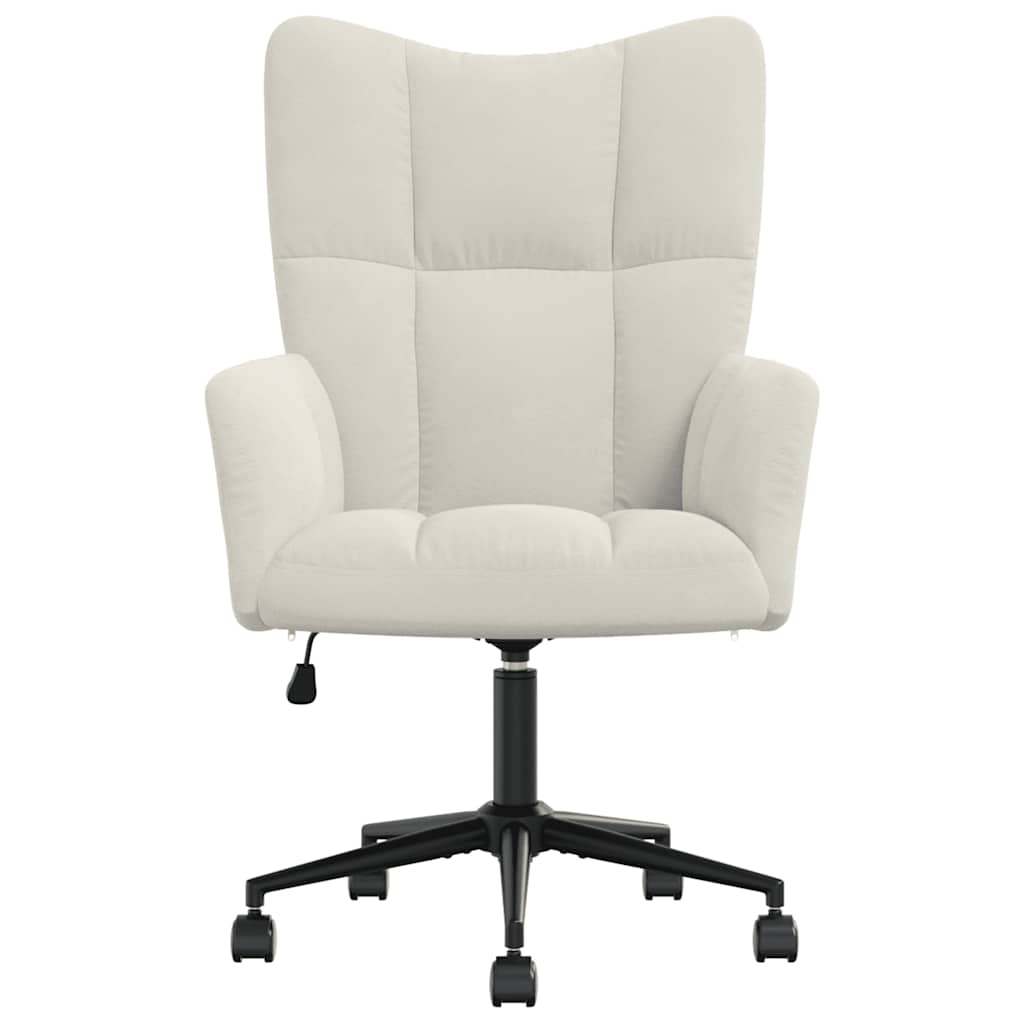 Sedia Relax Bianco Crema Velluto