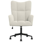 Sedia Relax Bianco Crema Velluto