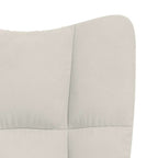 Sedia Relax Bianco Crema Velluto