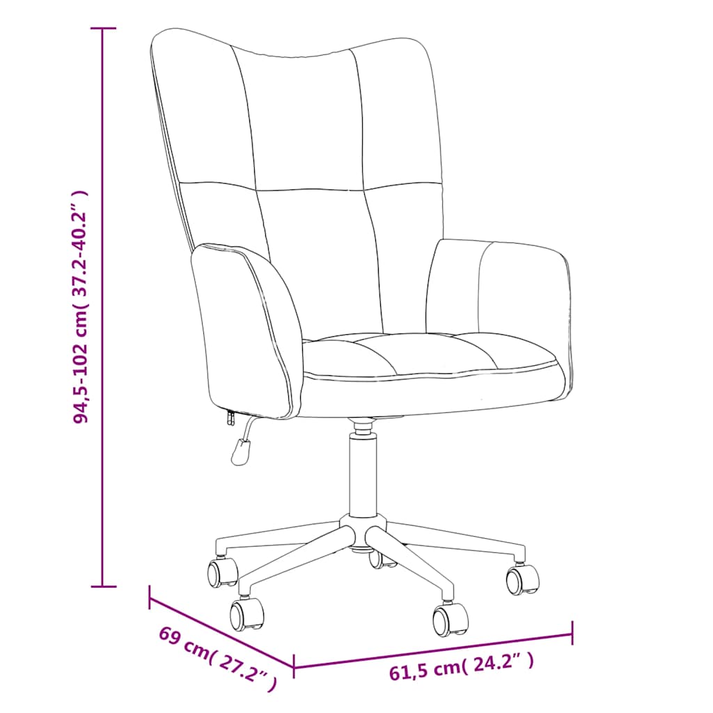 Sedia Relax Bianco Crema Velluto
