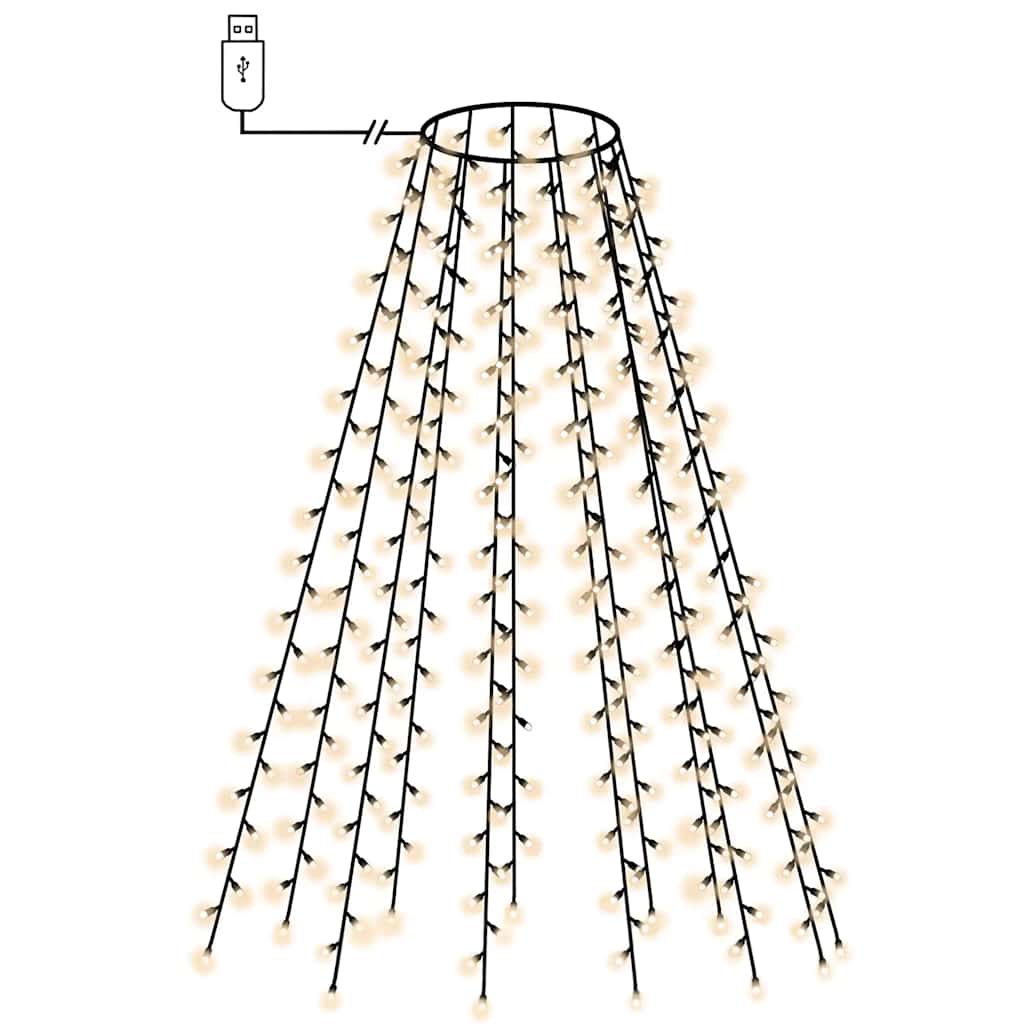Rete di Luce per Albero di Natale 180 LED Bianco Freddo 180 cm
