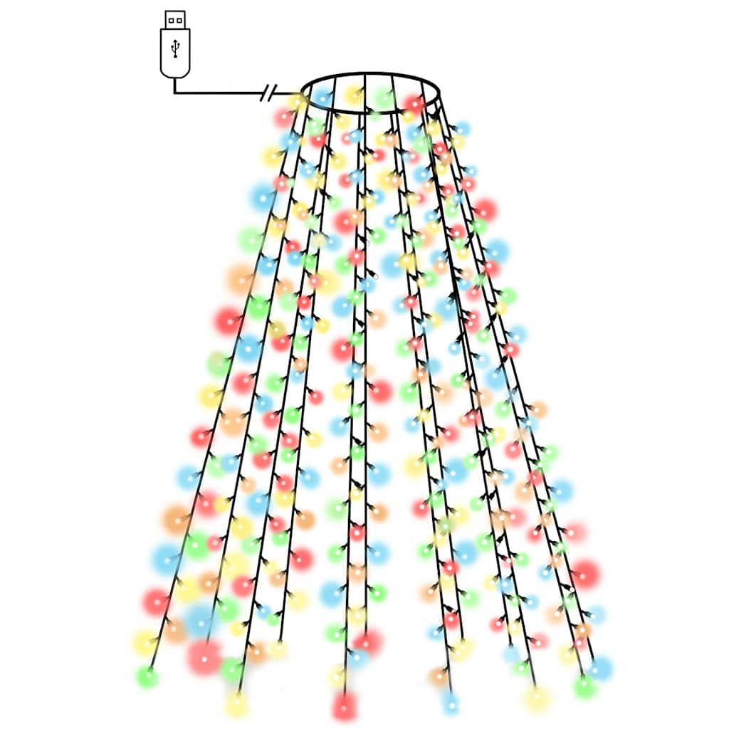 Rete di Luce per Albero di Natale 180 LED Multicolore 180 cm