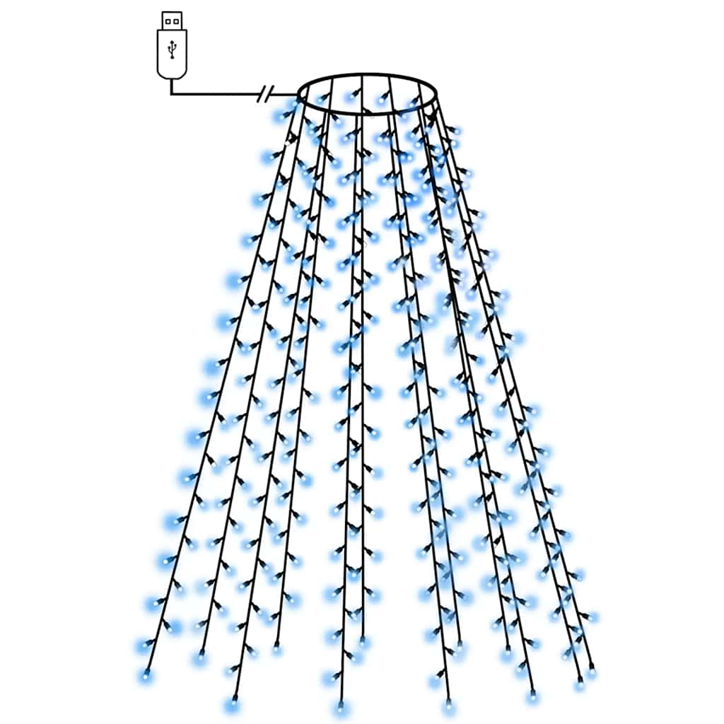 Rete di Luce per Albero di Natale 210 LED Blu 210 cm