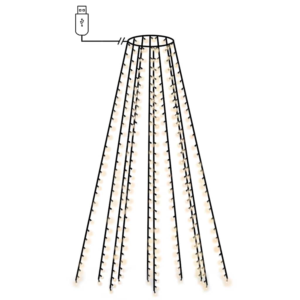 Rete di Luce per Albero di Natale 300 LED Bianco Freddo 300 cm