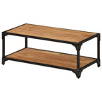 Tavolino da Salotto 90x45x35 cm in Legno Massello di Acacia