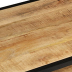 Tavolino da Salotto 90x45x35 cm Legno Massello di Mango Grezzo