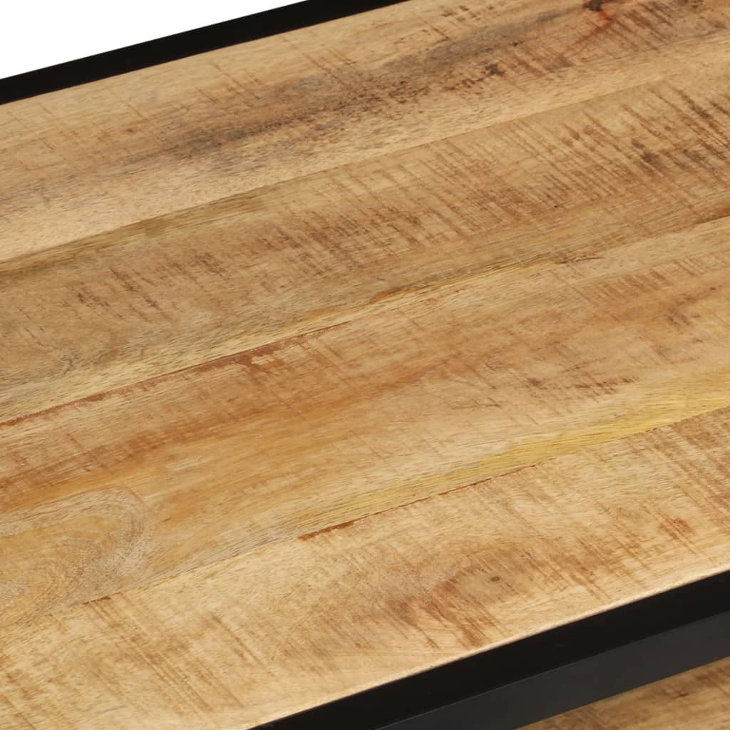 Tavolino da Salotto 90x45x35 cm Legno Massello di Mango Grezzo