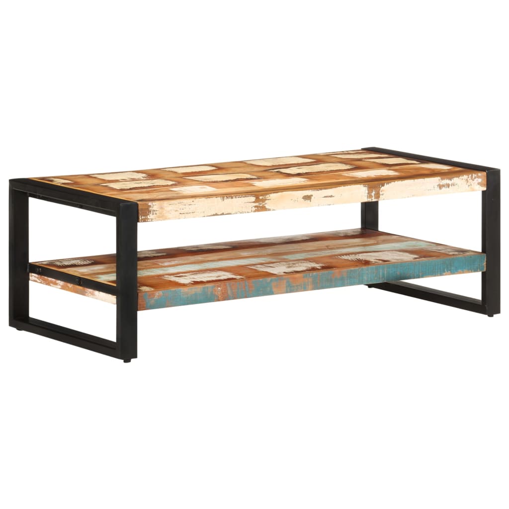 Tavolino da Salotto 120x60x40 cm in Legno Massello di Recupero