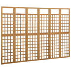 Divisorio a 6 Pannelli in Legno Massello di Abete 242,5x180 cm
