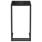 Tavolino per Computer Nero 50x35x65 cm in Vetro Temperato