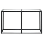 Tavolo Consolle Trasparente 140x35x75,5 cm in Vetro Temperato