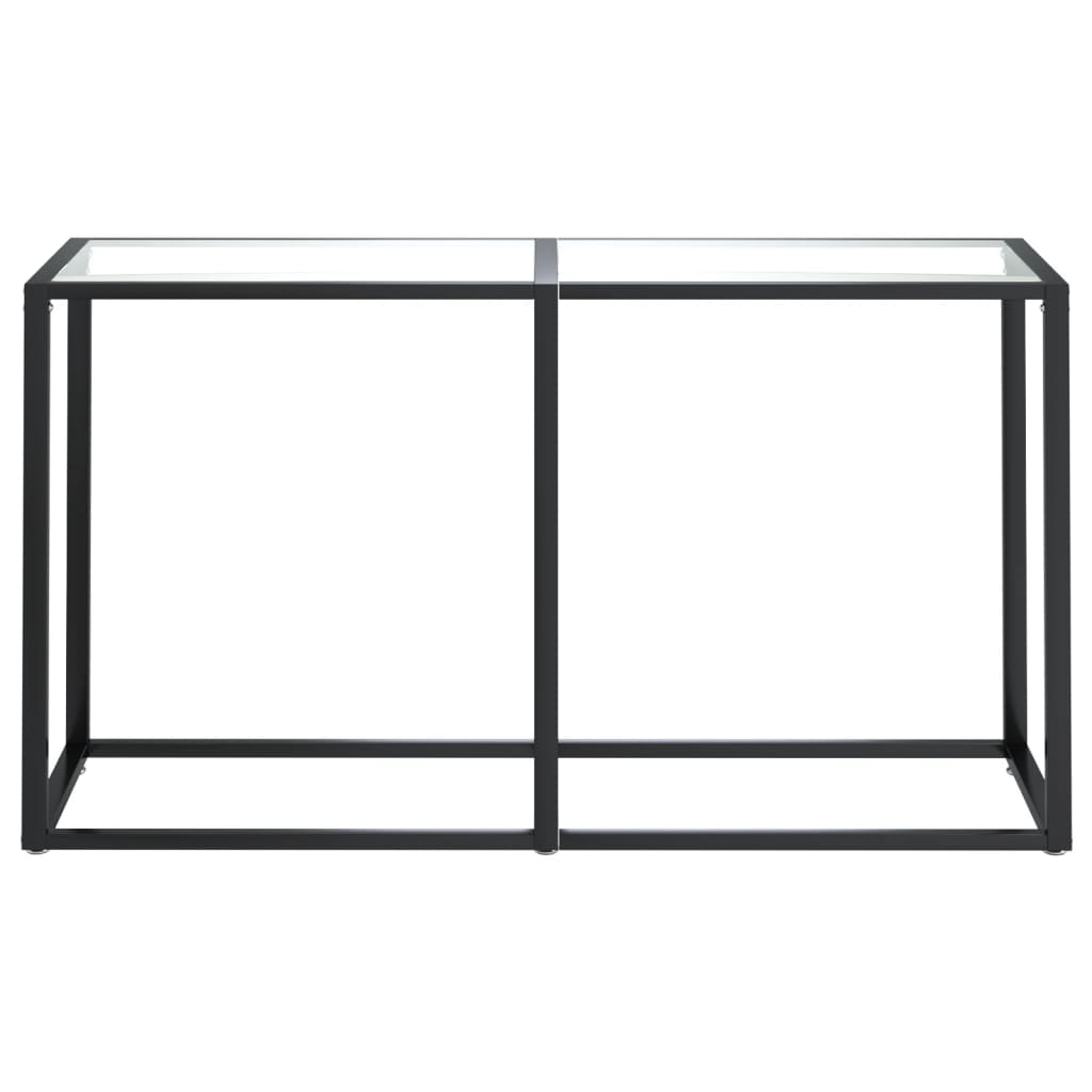 Tavolo Consolle Trasparente 140x35x75,5 cm in Vetro Temperato