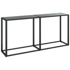 Tavolo Consolle Nero 160x35x75,5 cm in Vetro Temperato