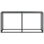 Tavolo Consolle Nero 160x35x75,5 cm in Vetro Temperato