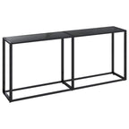 Tavolo Consolle Nero 180x35x75,5 cm in Vetro Temperato