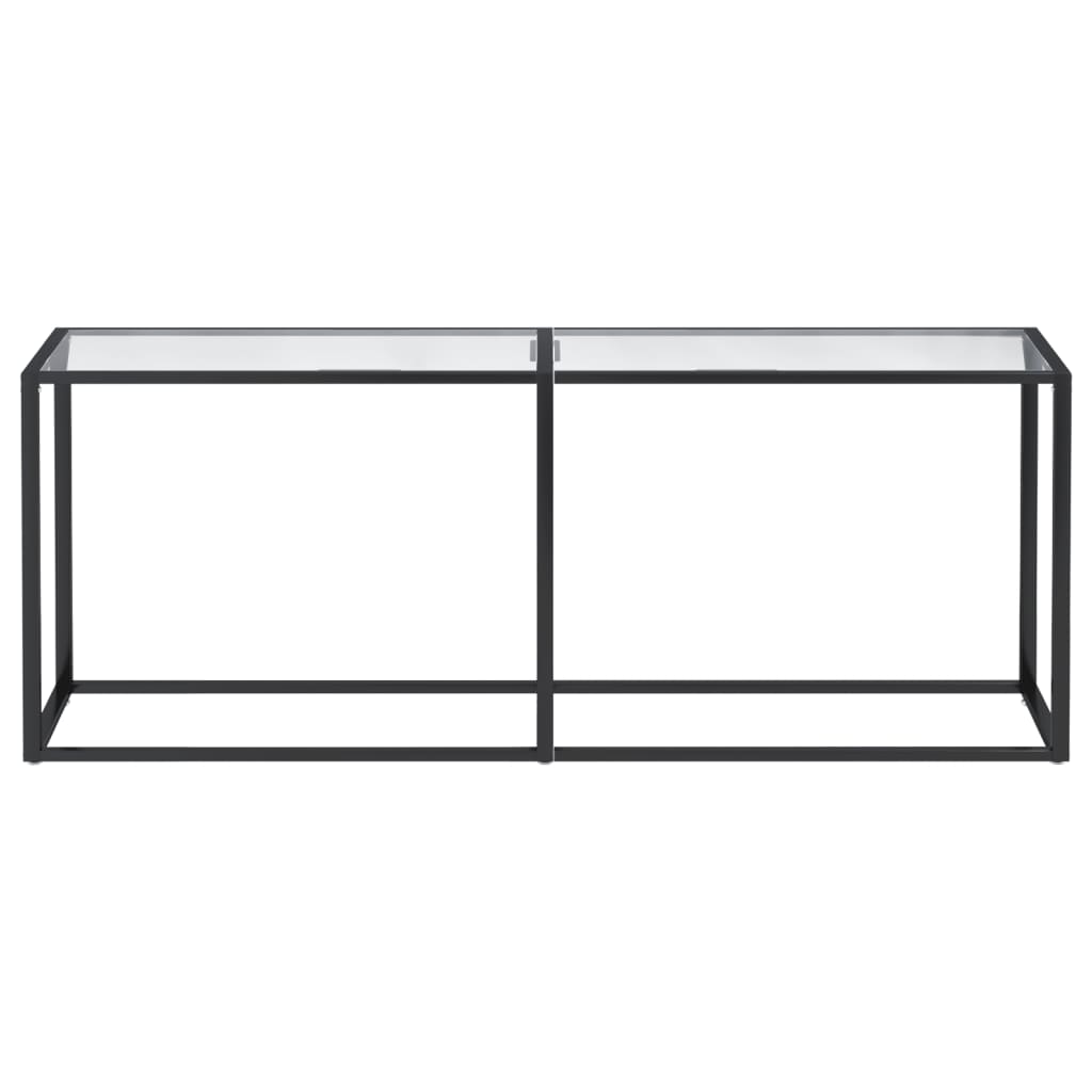 Tavolo Consolle Trasparente 200x35x75,5 cm in Vetro Temperato