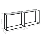 Tavolo Consolle Trasparente 200x35x75,5 cm in Vetro Temperato