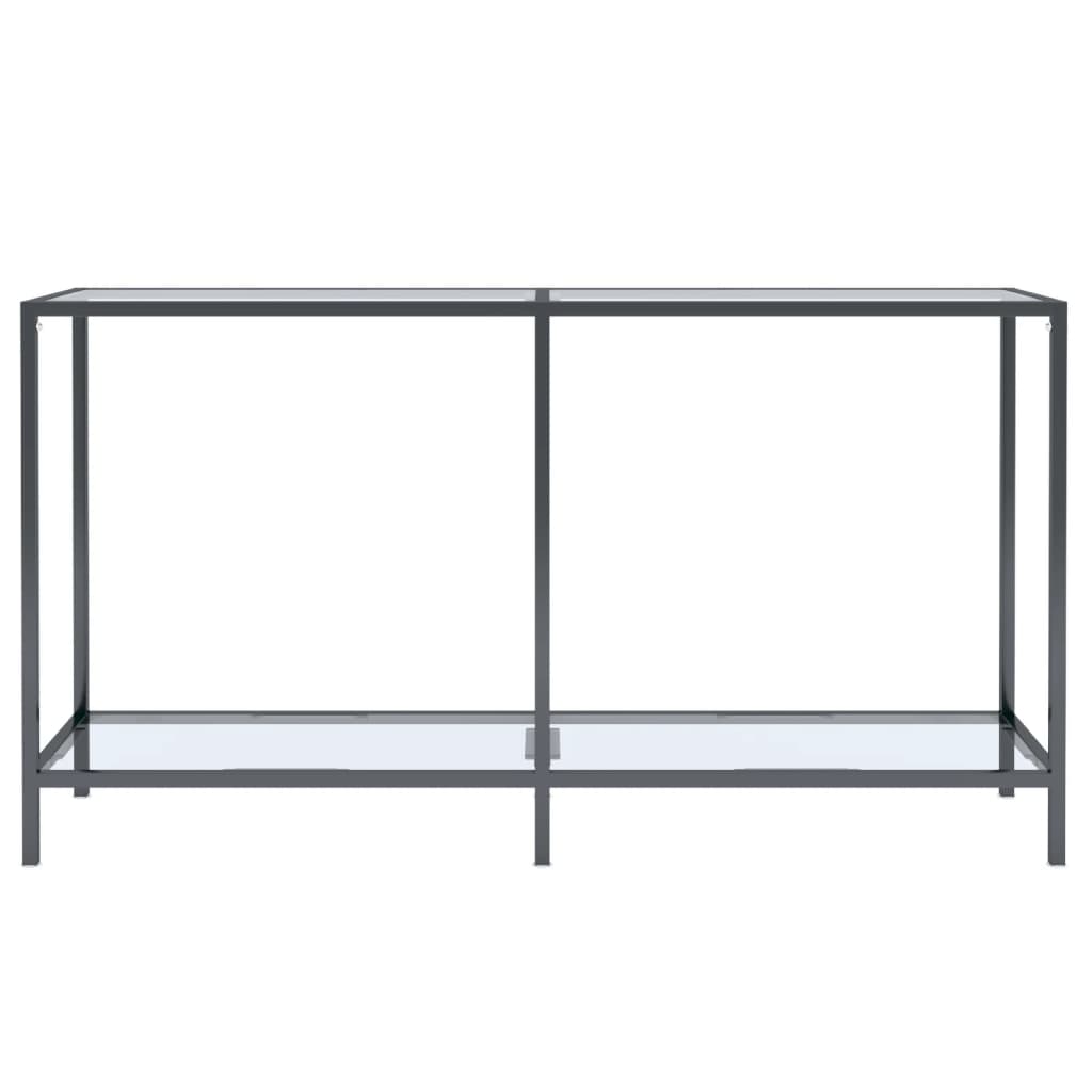 Tavolo Consolle Trasparente 140x35x75,5 cm in Vetro Temperato