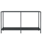 Tavolo Consolle Nero 140x35x75,5 cm in Vetro Temperato