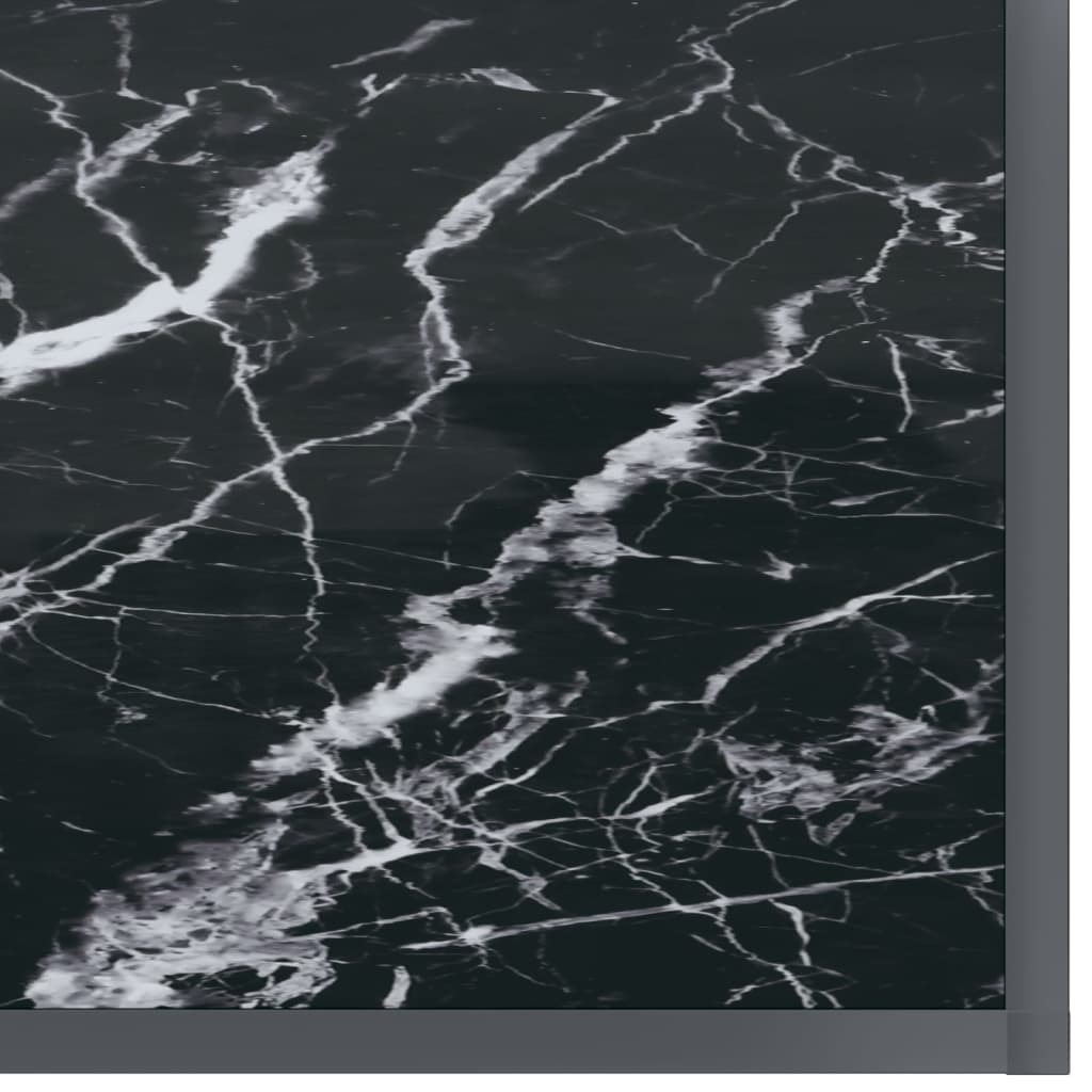 Tavolo Consolle Nero 140x35x75,5 cm in Vetro Temperato