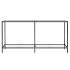 Tavolo Consolle Trasparente 160x35x75,5 cm in Vetro Temperato