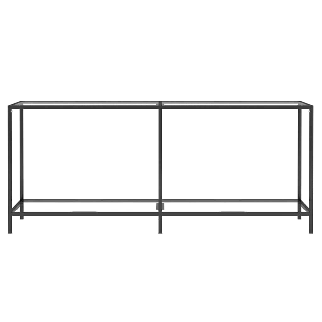 Tavolo Consolle Trasparente 180x35x75,5 cm in Vetro Temperato