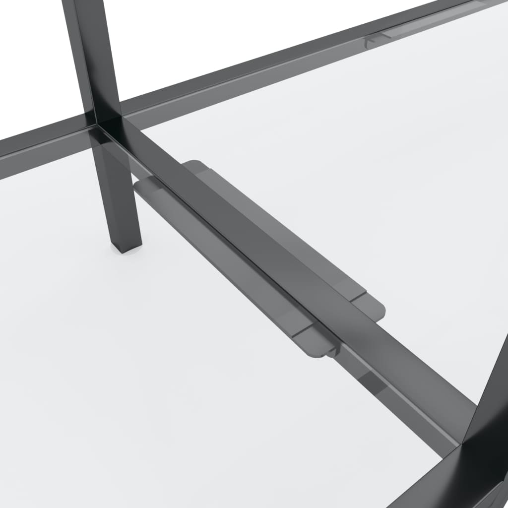 Tavolo Consolle Trasparente 180x35x75,5 cm in Vetro Temperato