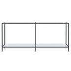 Tavolo Consolle Bianco 180x35x75,5 cm in Vetro Temperato