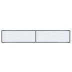 Tavolo Consolle Bianco 200x35x75,5 cm in Vetro Temperato