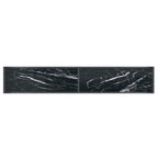 Tavolo Consolle Nero 200x35x75,5 cm in Vetro Temperato