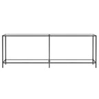 Tavolo Consolle Trasparente 220x35x75,5 cm in Vetro Temperato