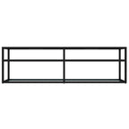 Mobile Porta TV Marmo Bianco 140x40x40,5 cm in Vetro Temperato