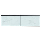 Mobile Porta TV Marmo Bianco 140x40x40,5 cm in Vetro Temperato