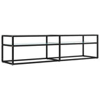 Mobile Porta TV Marmo Bianco 160x40x40,5 cm in Vetro Temperato