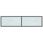 Mobile Porta TV Marmo Bianco 160x40x40,5 cm in Vetro Temperato