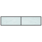 Mobile Porta TV Marmo Bianco 180x40x40,5 cm in Vetro Temperato