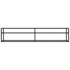 Mobile Porta TV Marmo Bianco 200x40x40,5 cm in Vetro Temperato