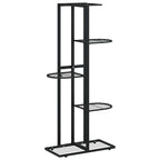 Piedistallo per Piante a 5 Piani 43x22x98 cm in Metallo Nero