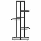 Piedistallo per Piante a 5 Piani 43x22x98 cm in Metallo Nero