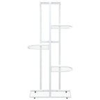 Piedistallo per Piante a 5 Piani 43x22x98 cm in Metallo Bianco