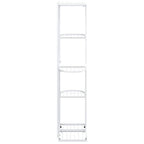 Piedistallo per Piante a 5 Piani 43x22x98 cm in Metallo Bianco