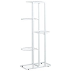 Piedistallo per Piante a 5 Piani 43x22x98 cm in Metallo Bianco