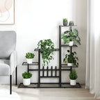 Portapiante 94,5x25x88 cm Nero in Metallo