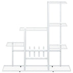 Portapiante 94,5x25x88 cm Bianco in Metallo