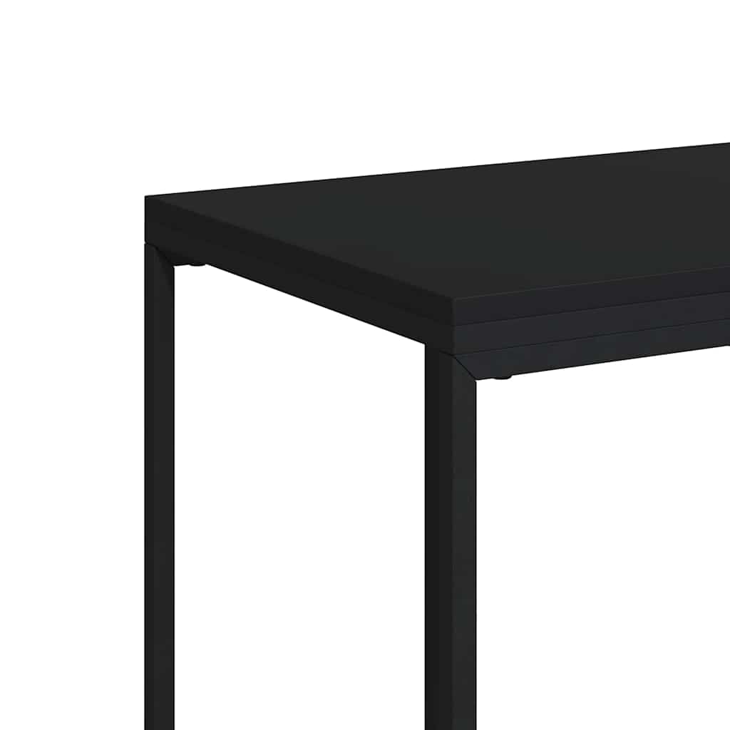 Tavolino da Salotto Nero 40x30x59 cm in Legno Multistrato