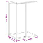 Tavolino da Salotto Bianco 40x30x59 cm in Legno Multistrato